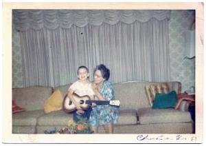 My very first guitar - and my Great Grandmother!  